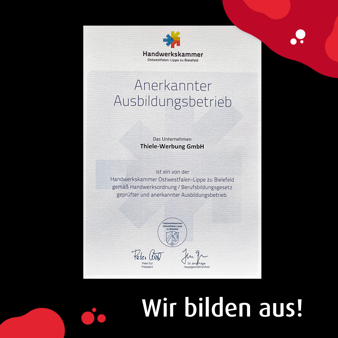 Anerkannter Ausbildungsbetrieb!