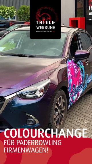 Dürfen wir vorstellen: die neue Desigfolierung von PaderBowling! Colourchange für den Firmenwagen!