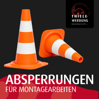 Absperrung für Montagearbeiten!