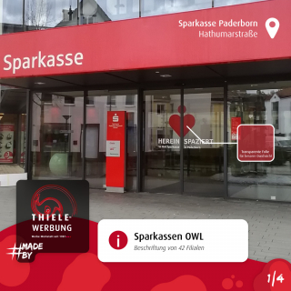 Neue Beschriftungen für die Sparkassen im Hochstift!